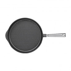 Skeppshult Professional Grill Pan 28 cm - Cast Iron with Stainless Steel Handle