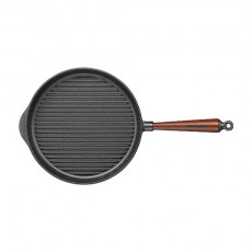 Skeppshult Traditional Grill Pan 28 cm - Cast Iron with Beechwood Handle