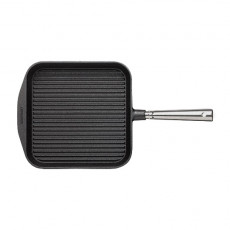 Skeppshult Professional Grill Pan 25x25 cm - Cast Iron with Stainless Steel Handle
