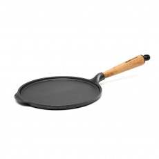Skeppshult Traditional Pfannkuchenpfanne 23 cm - Gusseisen mit Eichenholzgriff