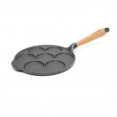 Skeppshult Traditional Mini-Pfannkuchenpfanne 24 cm - Gusseisen mit Eichenholzgriff