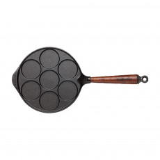 Skeppshult Traditional Pancake Pan 23 cm - Cast Iron with Beechwood Handle