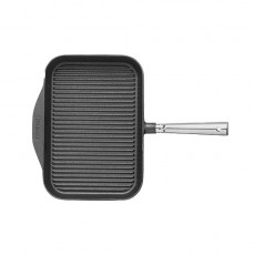 Skeppshult Professional Grill Pan 32x22 cm - Cast Iron with Stainless Steel Handle