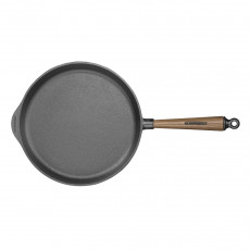 Skeppshult Walnut Serving Pan 28 cm - Cast Iron with Walnut Wood Handle