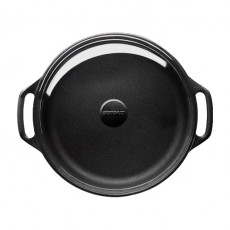 Skeppshult Roasting Pan Round 28.5 cm / 7 L - Cast Iron with Glass Lid
