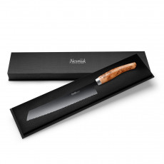 Nesmuk Janus Bread Knife 27 cm - Niobium Steel with DLC Coating - Handle Juniper
