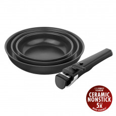 Zwilling Unlock 4-piece frying pan set - aluminum