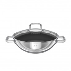 Rösle Moments Wok 28 cm inkl. Glasdeckel mit schwarzer Antihaftversiegelung ProPlex