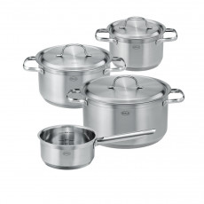 Rösle Pureelements 4-piece pot set stainless steel with lid
