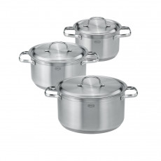Rösle Pureelements 3-piece pot set stainless steel with lid