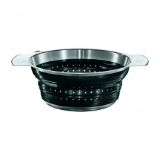 Rösle collapsible strainer 24 cm - black silicone