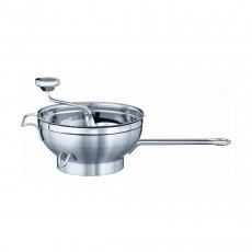Rösle food mill with counter-grip and two sieve inserts, 1 and 3 mm