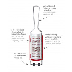 triangle grater fine with catcher - stainless steel