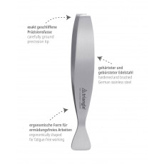 triangle bone tweezers straight grip - stainless steel