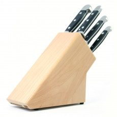 Güde knife block for 6 knives, natural-colored beech wood - unfilled