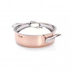 de Buyer Prima Matera Copper Roaster 20 cm / 1.8 L induction-compatible - stainless steel cast handles