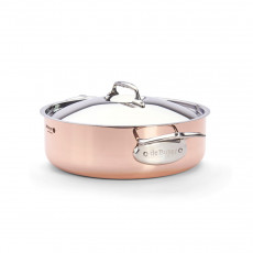 de Buyer Prima Matera Copper Roaster 24 cm / 3.1 L suitable for induction - stainless steel cast handles
