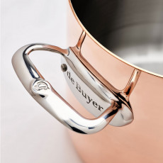 de Buyer Prima Matera Copper Roasting Pot 28 cm / 8.0 L induction compatible - stainless steel cast handles
