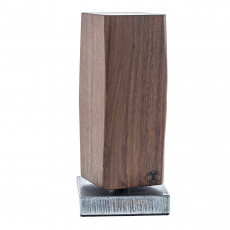 Blockwork monolith beachcomber magnetic knife block - walnut wood with steel base