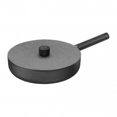 Skeppshult Noir Gourmet Pan 28 cm with Lid - Cast Iron with Black Anodized Aluminum Handle