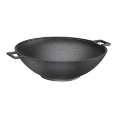 Skeppshult Noir Wok 34 cm - Cast iron with black anodized aluminum knob