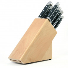 Güde knife block for 8 knives, natural-colored beech wood - unfilled