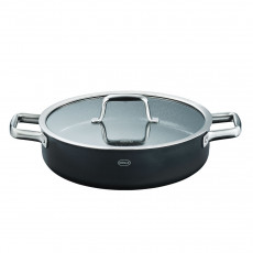 Rösle Ebonic Serving Pan 28 cm with Glass Lid
