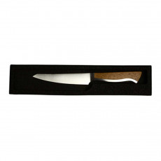 Güde Caminada steak knife set 4 pieces with serration - CVM knife steel - handle scales walnut wood