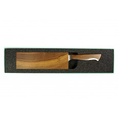 Güde Caminada Santoku Knife 18 cm - CVM Steel - Walnut Wood Handle Scales