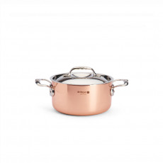 de Buyer Prima Matera Roasting Pot 16 cm / 1.8 L - Copper suitable for induction with stainless steel cast handles