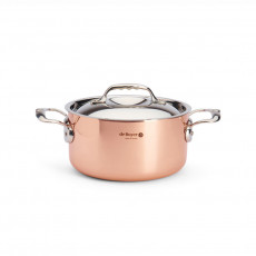 de Buyer Prima Matera Roasting Pot 24 cm / 5.4 L - Copper suitable for induction with stainless steel cast handles