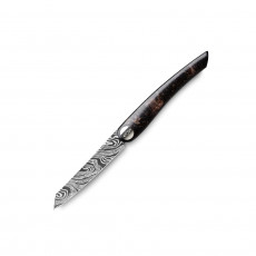 Nesmuk Exclusive Folder - 70 layer Damascus steel twisted - handle black masur birch