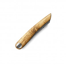 Nesmuk Exclusive Folder - 70 layers of wild Damascus steel - Olive wood handle