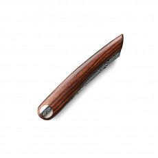Nesmuk Exclusive Folder - 70 layers of wild Damascus steel - Desert Ironwood handle