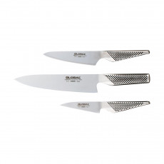 Global G-237 Knife Set 3-piece - Cromova 18 Steel