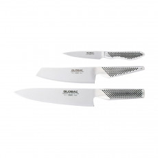 Global G-2538 3-Piece Knife Set - Cromova 18 Steel