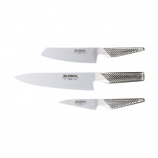 Global G-257 Knife Set 3-piece - Cromova 18 Steel