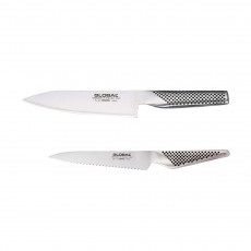 Global G-5814R Knife Set 2-piece - Cromova 18 Steel