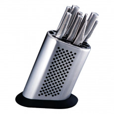Global G-8311D Knife Block for 10 Knives - Stainless Steel Unfilled