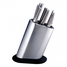 Global G-888P Knife Block for 8 Knives - Stainless Steel - Unfilled