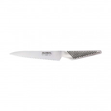 Global GS-14R Bread Roll Knife 15 cm with Serrated Edge - Cromova 18 Steel