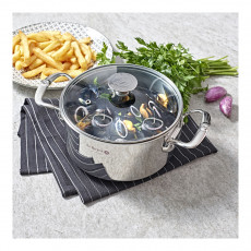 de Buyer Milady Roasting Pot 20 cm / 3.0 L - Stainless Steel with Capsule Bottom