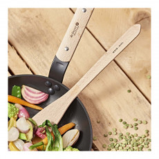 de Buyer B Bois Spatula 25 cm with angled edge - beech wood with beeswax finish