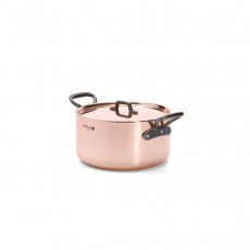 de Buyer Prima Matera Roasting Pot 24 cm / 5.4 L - Copper suitable for induction with cast iron handles