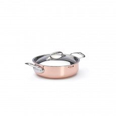 de Buyer Inocuivre low casserole 24 cm / 3 L - copper with stainless steel handles