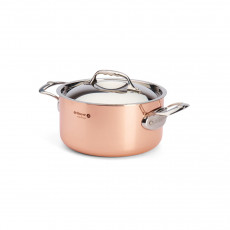 de Buyer Inocuivre Braising Pot 20 cm / 3.3 L - Copper with Stainless Steel Cast Handles