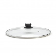 de Buyer glass lid 32 cm with plastic knob