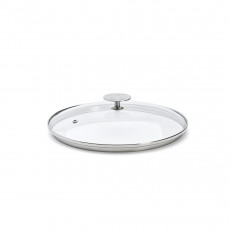 de Buyer Alchimy glass lid 24 cm - stainless steel knob