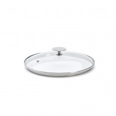 de Buyer Alchimy Glass Lid 24 cm - Stainless Steel Knob