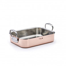 de Buyer Inocuivre Roasting Pan 41x27x8 cm - Copper with Cast Stainless Steel Handles